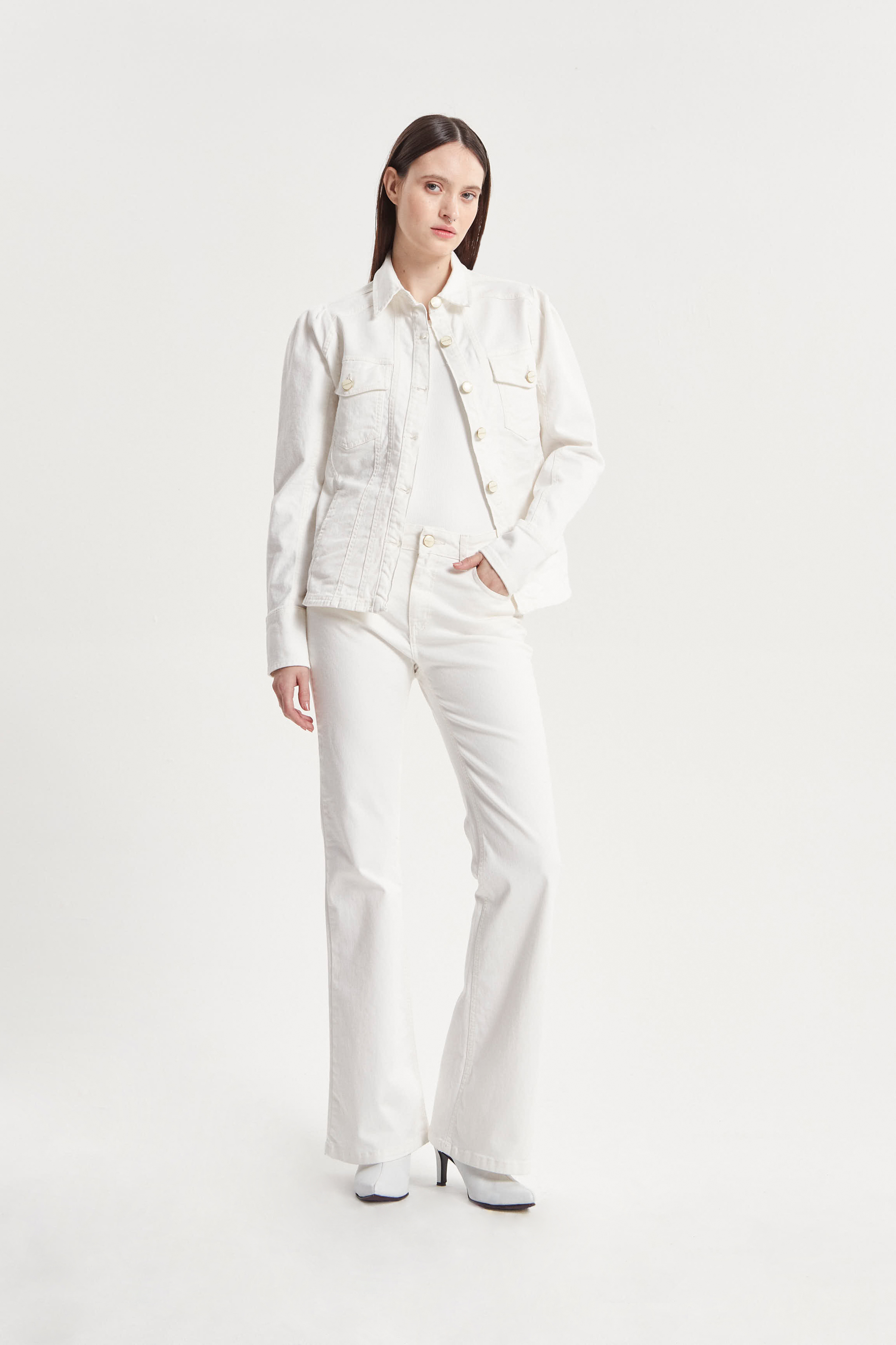 PANTALON MID BOOTCUT WHITE