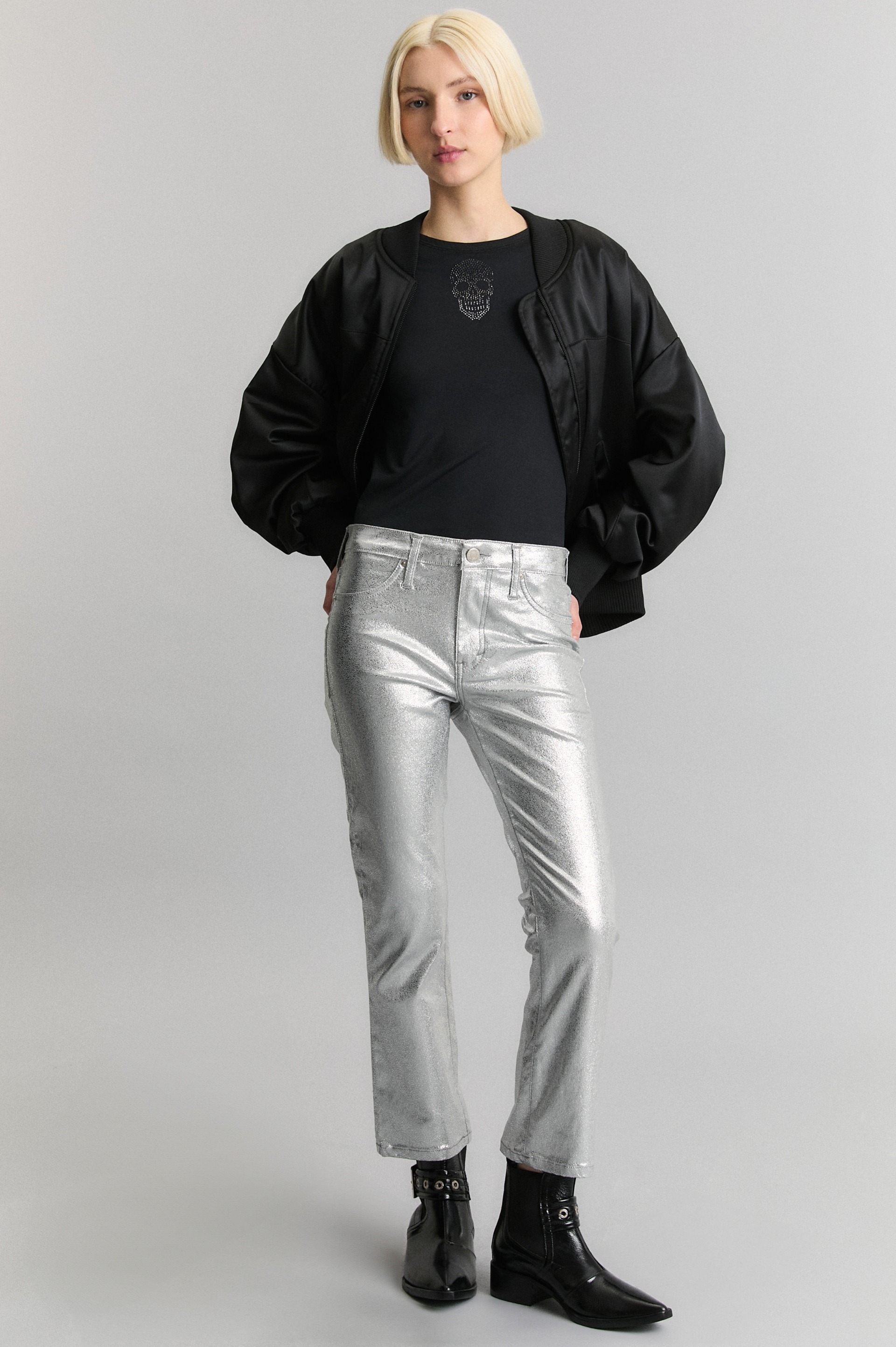 PANTALON LUCKY METALLIC SILVER