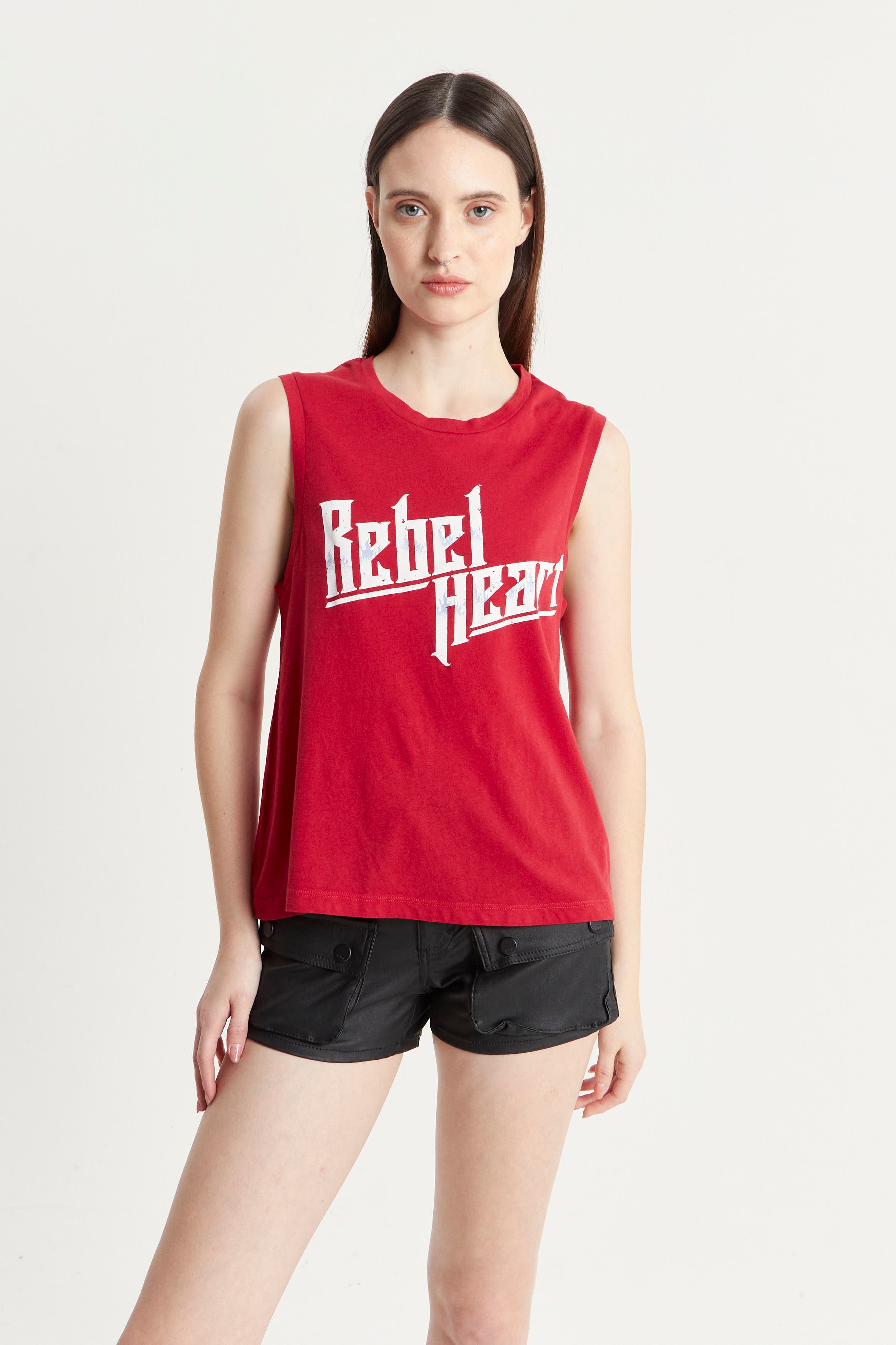 MUSCULOSA REBEL HEART RED