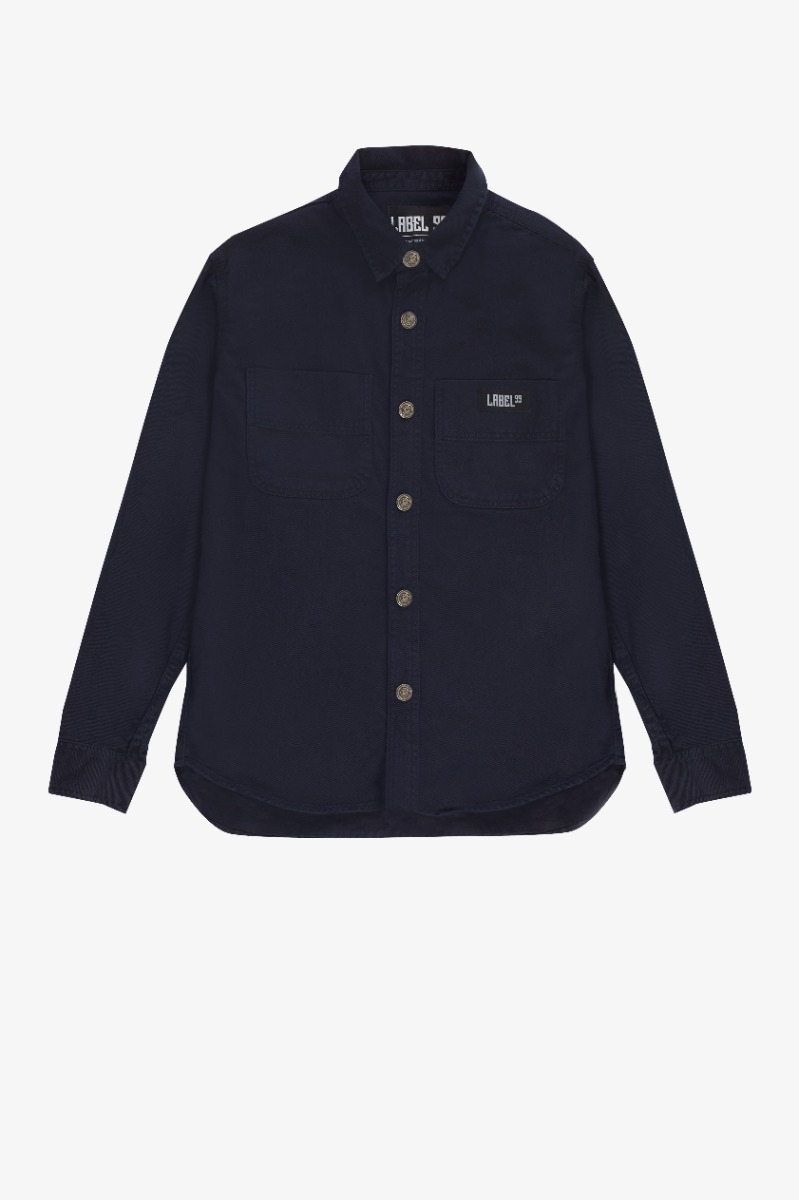 CAMISA LABEL WORKER BLUE