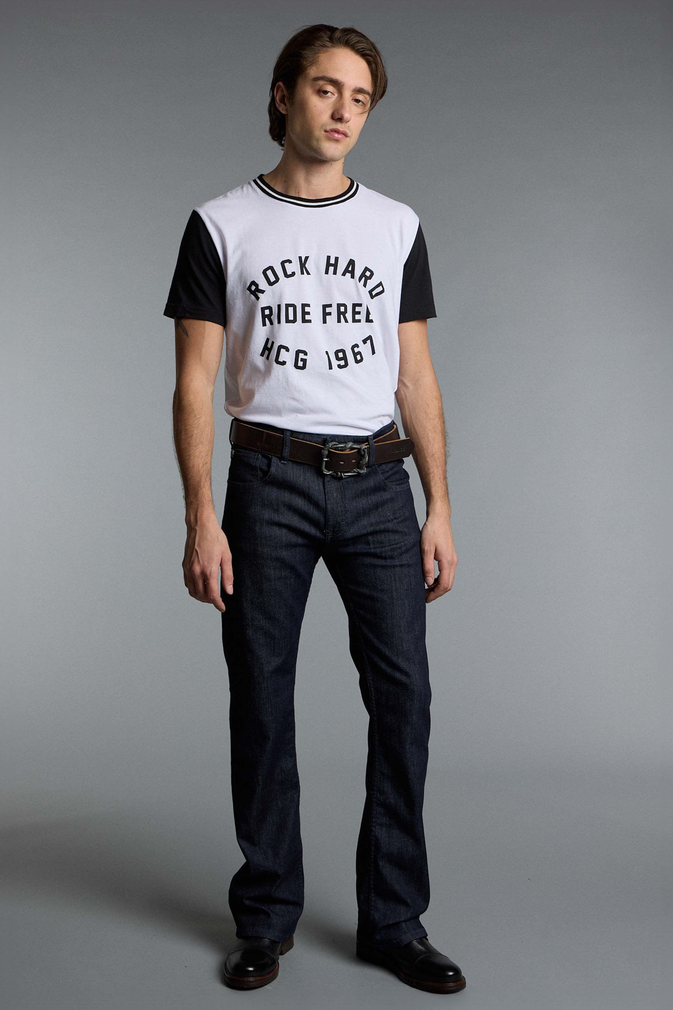 JEAN ROLLING SKULL BLUE